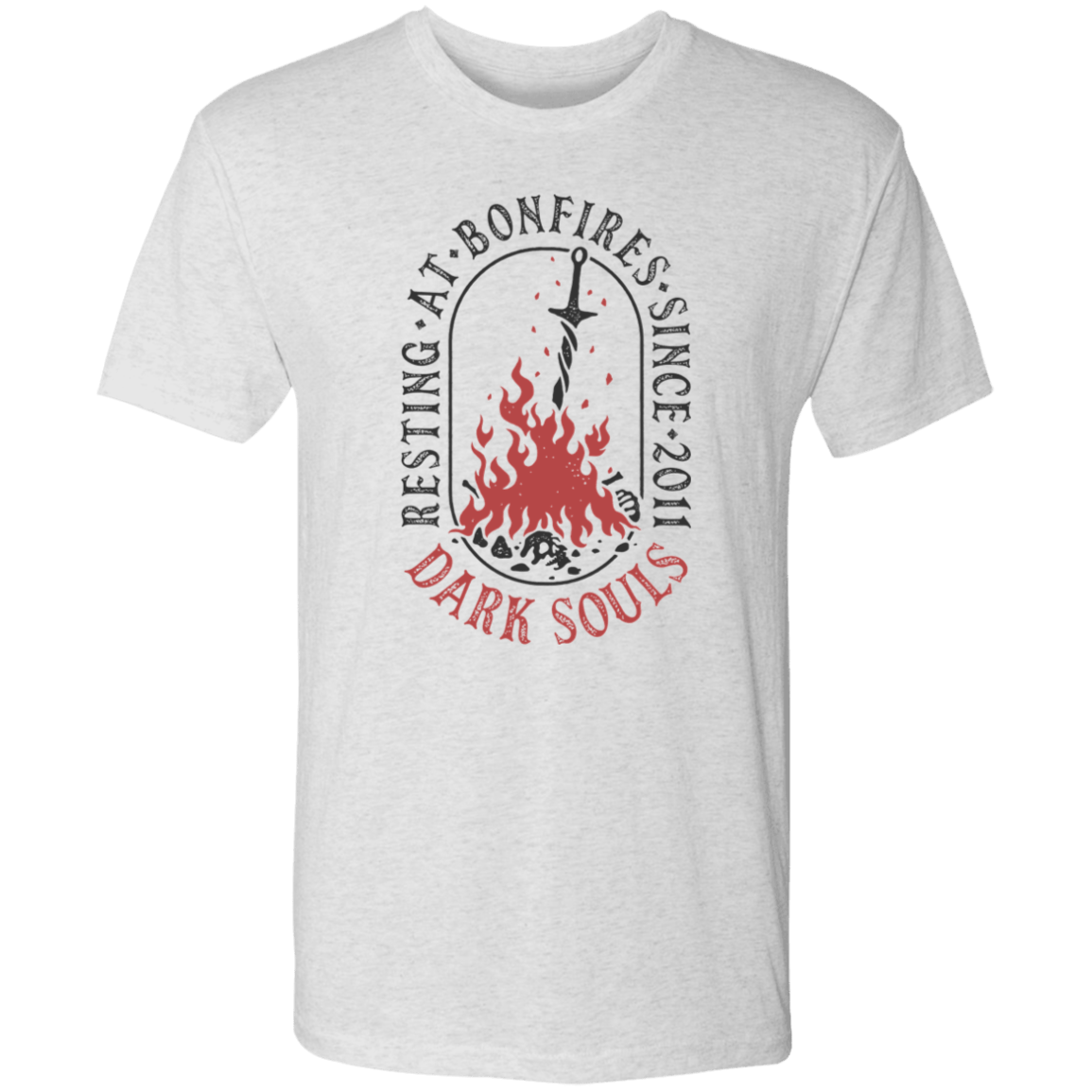 T-Shirts Heather White / S Resting at Bonfires Men's Triblend T-Shirt