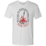 T-Shirts Heather White / S Resting at Bonfires Men's Triblend T-Shirt