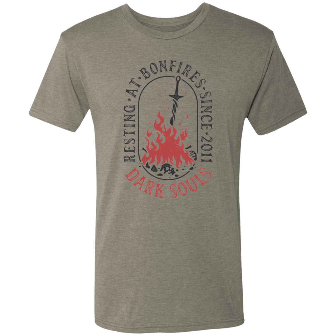 T-Shirts Venetian Grey / S Resting at Bonfires Men's Triblend T-Shirt