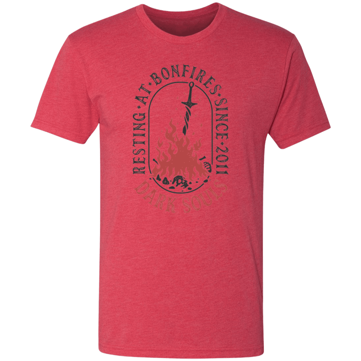 T-Shirts Vintage Red / S Resting at Bonfires Men's Triblend T-Shirt