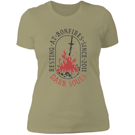 T-Shirts Light Olive / S Resting at Bonfires Women's Premium T-Shirt