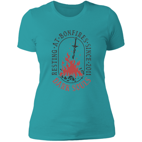 T-Shirts Tahiti Blue / S Resting at Bonfires Women's Premium T-Shirt