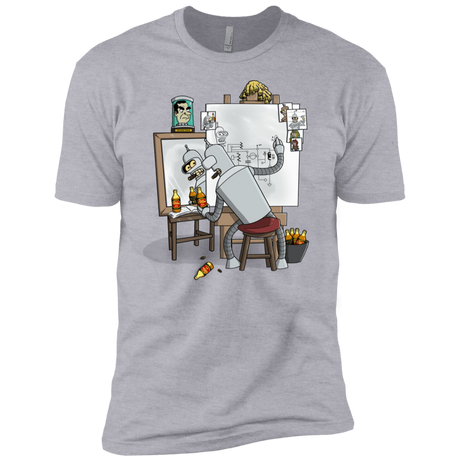 T-Shirts Heather Grey / YXS Retrato de un Robot Boys Premium T-Shirt