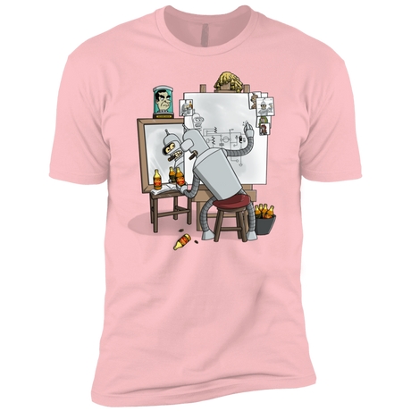 T-Shirts Light Pink / YXS Retrato de un Robot Boys Premium T-Shirt