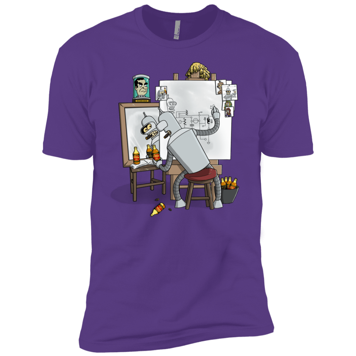 T-Shirts Purple Rush / YXS Retrato de un Robot Boys Premium T-Shirt