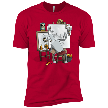 T-Shirts Red / YXS Retrato de un Robot Boys Premium T-Shirt