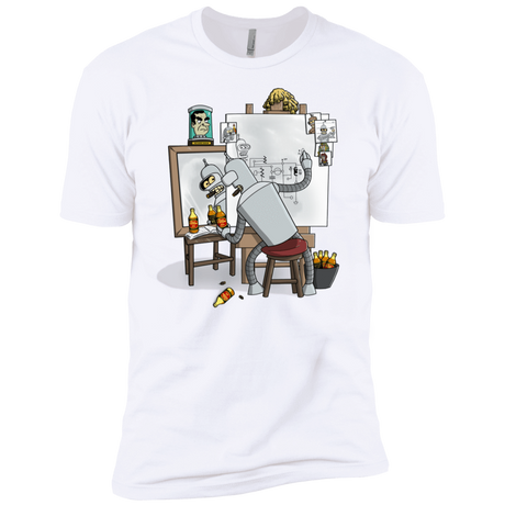 T-Shirts White / YXS Retrato de un Robot Boys Premium T-Shirt