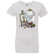 T-Shirts White / YXS Retrato de un Robot Girls Premium T-Shirt