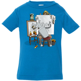 T-Shirts Cobalt / 6 Months Retrato de un Robot Infant Premium T-Shirt