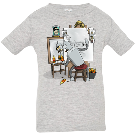 T-Shirts Heather Grey / 6 Months Retrato de un Robot Infant Premium T-Shirt