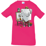 T-Shirts Hot Pink / 6 Months Retrato de un Robot Infant Premium T-Shirt