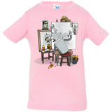 T-Shirts Pink / 6 Months Retrato de un Robot Infant Premium T-Shirt