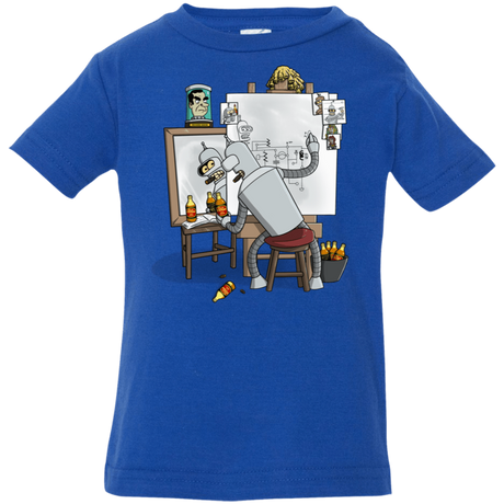 T-Shirts Royal / 6 Months Retrato de un Robot Infant Premium T-Shirt
