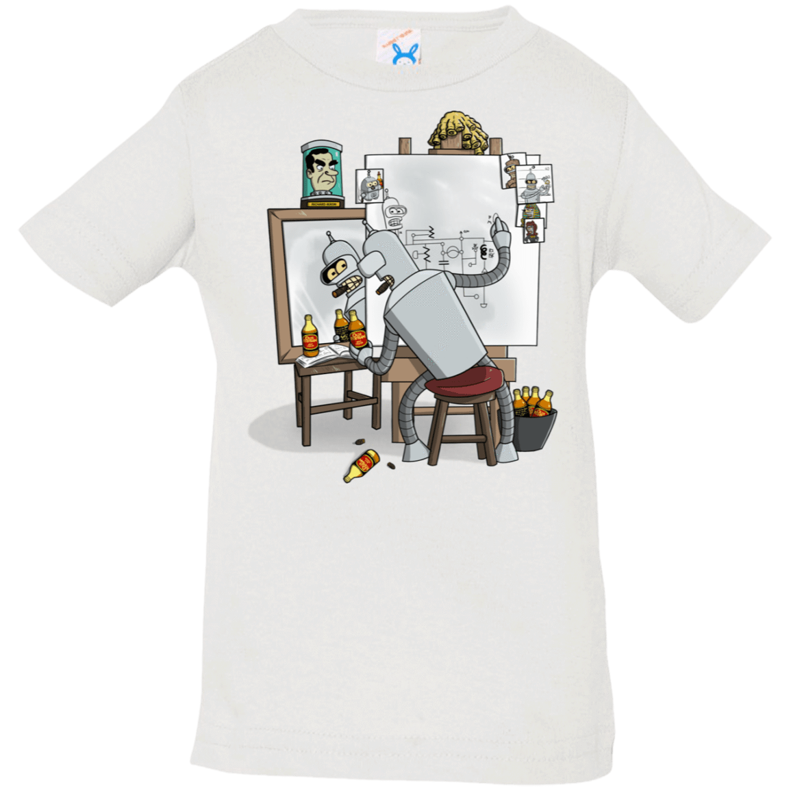 T-Shirts White / 6 Months Retrato de un Robot Infant Premium T-Shirt