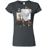 T-Shirts Charcoal / S Retrato de un Robot Junior Slimmer-Fit T-Shirt