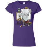 T-Shirts Purple / S Retrato de un Robot Junior Slimmer-Fit T-Shirt