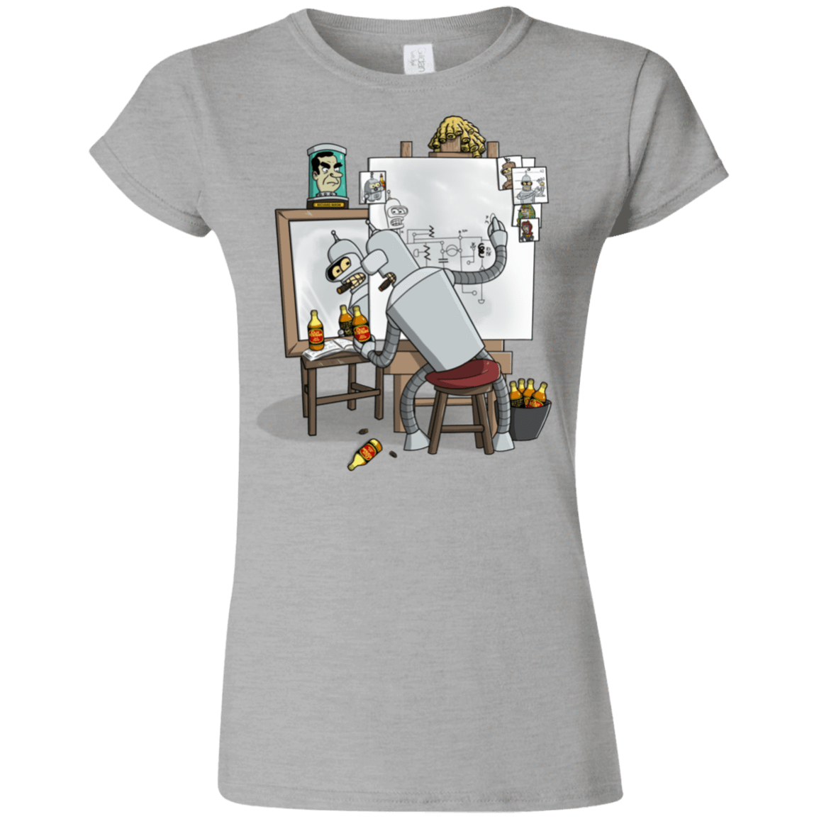 T-Shirts Sport Grey / S Retrato de un Robot Junior Slimmer-Fit T-Shirt