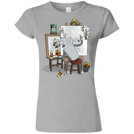 T-Shirts Sport Grey / S Retrato de un Robot Junior Slimmer-Fit T-Shirt