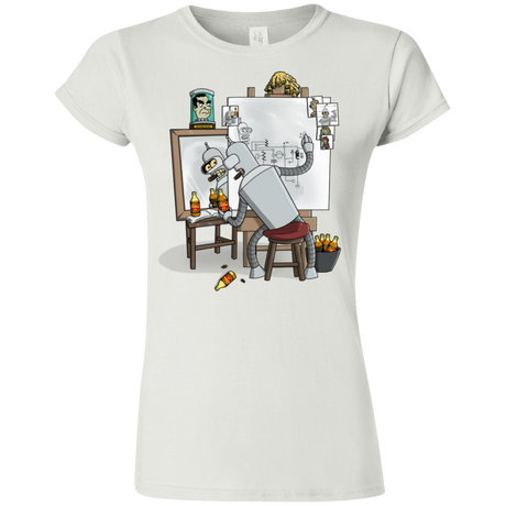 T-Shirts White / S Retrato de un Robot Junior Slimmer-Fit T-Shirt