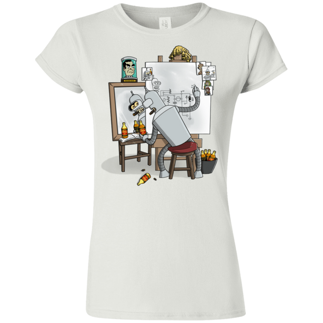 T-Shirts White / S Retrato de un Robot Junior Slimmer-Fit T-Shirt