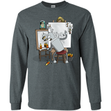 T-Shirts Dark Heather / S Retrato de un Robot Men's Long Sleeve T-Shirt