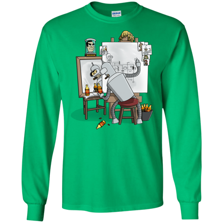 T-Shirts Irish Green / S Retrato de un Robot Men's Long Sleeve T-Shirt