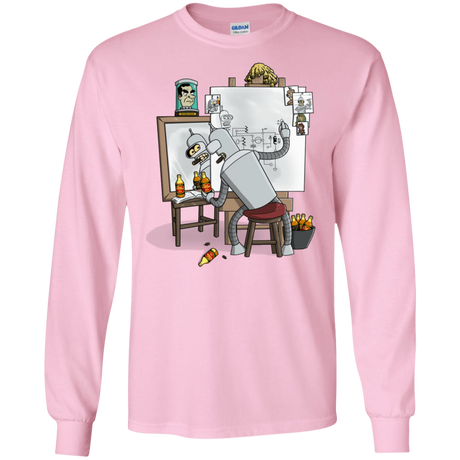 T-Shirts Light Pink / S Retrato de un Robot Men's Long Sleeve T-Shirt