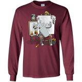 T-Shirts Maroon / S Retrato de un Robot Men's Long Sleeve T-Shirt