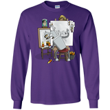 T-Shirts Purple / S Retrato de un Robot Men's Long Sleeve T-Shirt