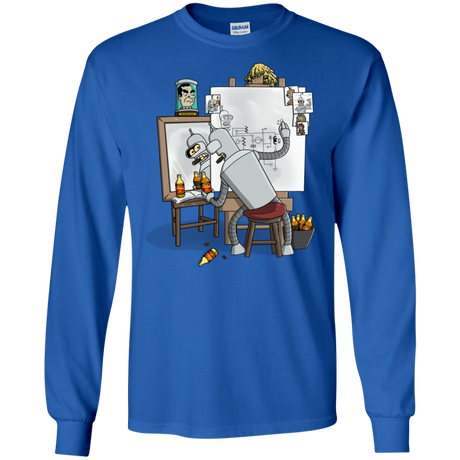 T-Shirts Royal / S Retrato de un Robot Men's Long Sleeve T-Shirt