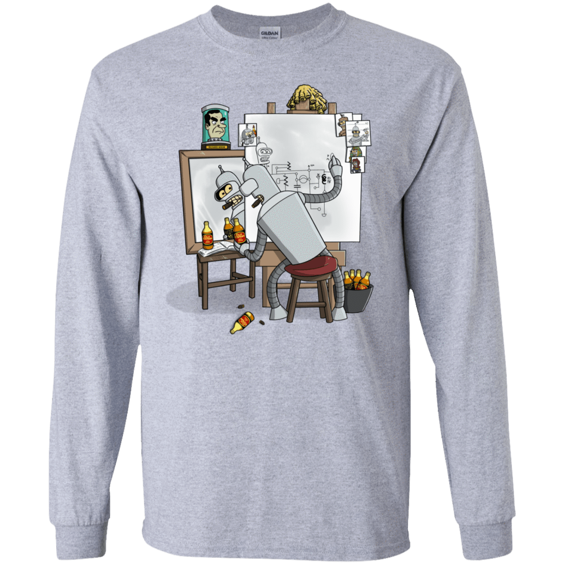 T-Shirts Sport Grey / S Retrato de un Robot Men's Long Sleeve T-Shirt