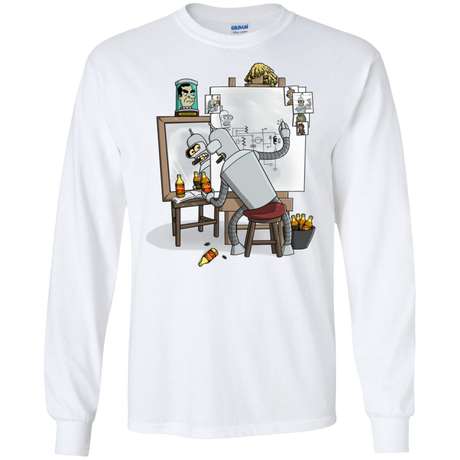 T-Shirts White / S Retrato de un Robot Men's Long Sleeve T-Shirt