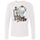 T-Shirts White / S Retrato de un Robot Men's Premium Long Sleeve