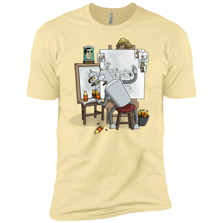 T-Shirts Banana Cream / X-Small Retrato de un Robot Men's Premium T-Shirt