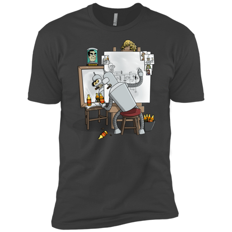 T-Shirts Heavy Metal / X-Small Retrato de un Robot Men's Premium T-Shirt