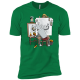 T-Shirts Kelly Green / X-Small Retrato de un Robot Men's Premium T-Shirt