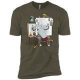 T-Shirts Military Green / X-Small Retrato de un Robot Men's Premium T-Shirt