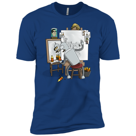 T-Shirts Royal / X-Small Retrato de un Robot Men's Premium T-Shirt