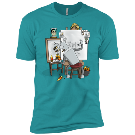 T-Shirts Tahiti Blue / X-Small Retrato de un Robot Men's Premium T-Shirt