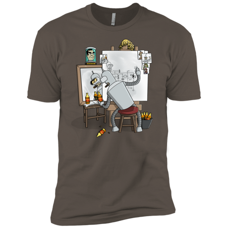 T-Shirts Warm Grey / X-Small Retrato de un Robot Men's Premium T-Shirt