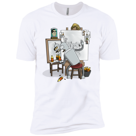 T-Shirts White / X-Small Retrato de un Robot Men's Premium T-Shirt