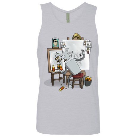 T-Shirts Heather Grey / S Retrato de un Robot Men's Premium Tank Top