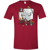 T-Shirts Cardinal Red / S Retrato de un Robot Men's Semi-Fitted Softstyle