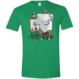 T-Shirts Heather Irish Green / S Retrato de un Robot Men's Semi-Fitted Softstyle