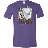 T-Shirts Heather Purple / S Retrato de un Robot Men's Semi-Fitted Softstyle
