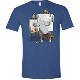 T-Shirts Heather Royal / X-Small Retrato de un Robot Men's Semi-Fitted Softstyle