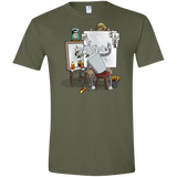 T-Shirts Military Green / S Retrato de un Robot Men's Semi-Fitted Softstyle