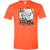 T-Shirts Orange / S Retrato de un Robot Men's Semi-Fitted Softstyle