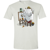 T-Shirts White / X-Small Retrato de un Robot Men's Semi-Fitted Softstyle