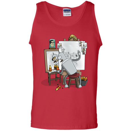 T-Shirts Red / S Retrato de un Robot Men's Tank Top